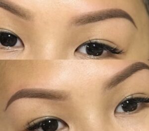 Photo Aug 05, 9 09 56 PM - Elmira Studio Permanent Make Up Microblading Eyebrows Before and After