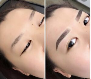 Photo Aug 05, 9 10 10 PM - Elmira Studio Permanent Make Up Microblading Eyebrows Before and After