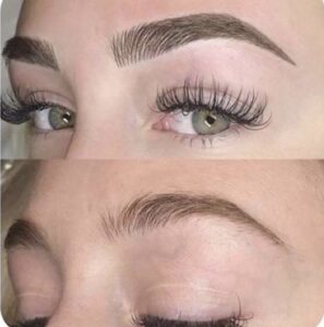 Photo Aug 30, 1 47 27 PM - Elmira Studio Permanent Make Up Microblading Eyebrows Before and After